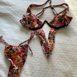For Love and Lemons Floral Bikini